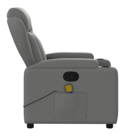 Fauteuil de massage inclinable Gris foncé Tissu