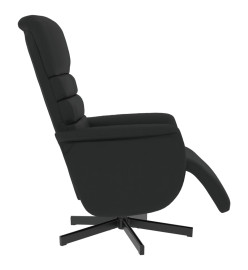 Fauteuil inclinable avec repose-pieds noir similicuir