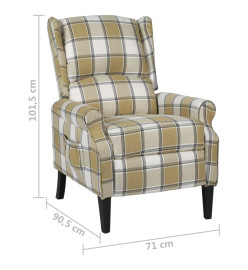 Fauteuil inclinable Vert Tissu