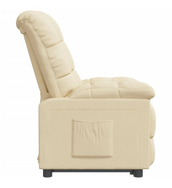 Fauteuil inclinable Crème Tissu