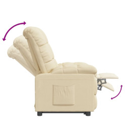 Fauteuil inclinable Crème Tissu