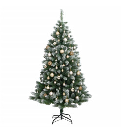 Sapin de Noël artificiel articulé 150 LED et boules 120 cm