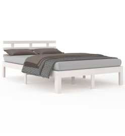 Cadre de lit Blanc Bois massif 140x200 cm