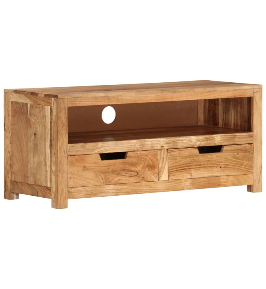 Meuble TV 88x35x40 cm bois d'acacia massif