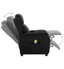 Fauteuil électrique de massage Noir Tissu