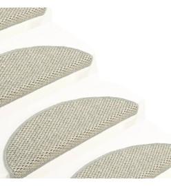 Tapis d'escalier autocollants 15 pcs 65x21x4 cm Gris