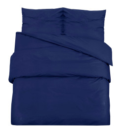 Ensemble de housse de couette Bleu marine 200x200 cm Microfibre