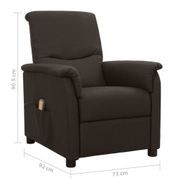 Fauteuil de massage Marron foncé Tissu