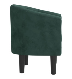 Fauteuil de massage vert foncé velours