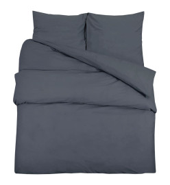 Ensemble de housse de couette Anthracite 240x220 cm Microfibre