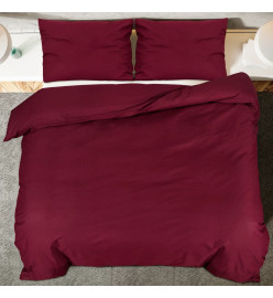 Ensemble de housse de couette Bordeaux 240x220 cm Microfibre