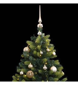 Sapin de Noël artificiel articulé 150 LED et boules 120 cm