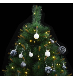 Sapin de Noël artificiel articulé 150 LED et boules 120 cm