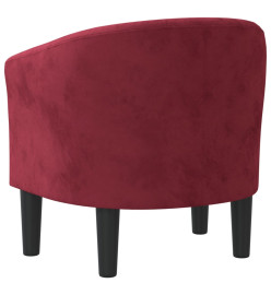 Fauteuil cabriolet rouge bordeaux velours