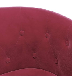 Fauteuil cabriolet rouge bordeaux velours