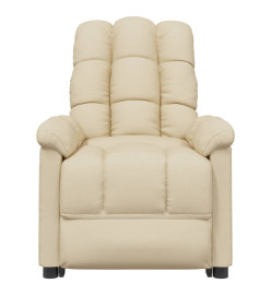 Fauteuil inclinable électrique Crème Tissu