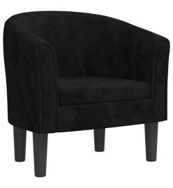 Fauteuil cabriolet noir velours