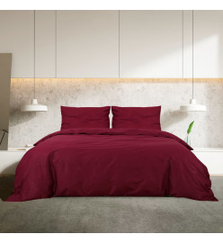 Ensemble de housse de couette Bordeaux 200x220 cm Microfibre