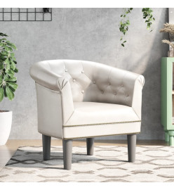 Fauteuil cabriolet blanc similicuir