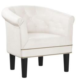 Fauteuil cabriolet blanc similicuir