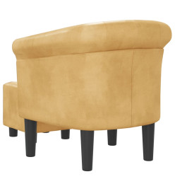 Fauteuil cabriolet avec repose-pied doré similicuir