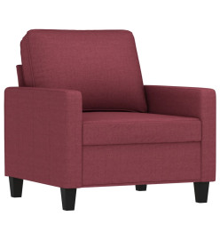 Fauteuil avec repose-pied Rouge bordeaux 60 cm Tissu