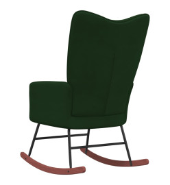 Chaise à bascule Vert foncé Velours