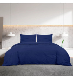 Ensemble de housse de couette Bleu marine 260x240 cm Microfibre