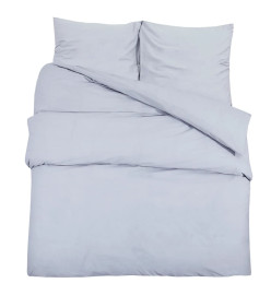 Ensemble de housse de couette Gris 200x220 cm Microfibre légère