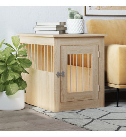 Meuble de cage pour chiens chêne sonoma 55x75x65 cm