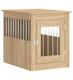 Meuble de cage pour chiens chêne sonoma 55x75x65 cm