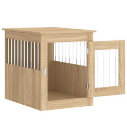 Meuble de cage pour chiens chêne sonoma 55x75x65 cm