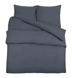 Ensemble de housse de couette Anthracite 200x200 cm Microfibre