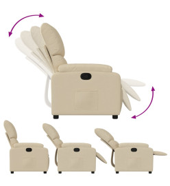 Fauteuil inclinable Crème Tissu