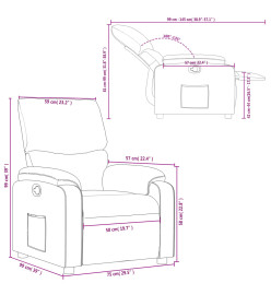 Fauteuil inclinable Crème Tissu