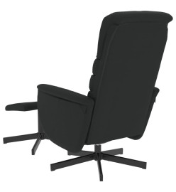 Fauteuil inclinable avec repose-pied noir similicuir