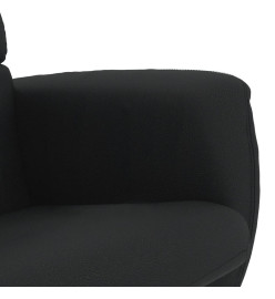 Fauteuil inclinable avec repose-pied noir similicuir