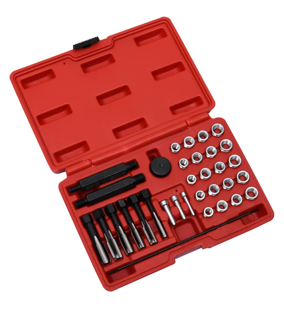 Kit de réparation filetage bougie préchauffage 33pcs M8 M10 M12