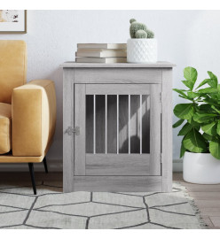 Meuble de cage pour chiens sonoma gris 64,5x80x71 cm