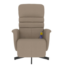 Fauteuil inclinable de massage repose-pieds cappuccino