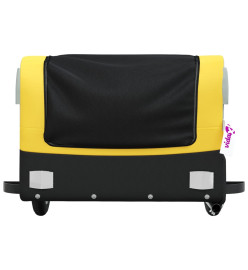 Remorque pour vélo noir et jaune 30 kg fer