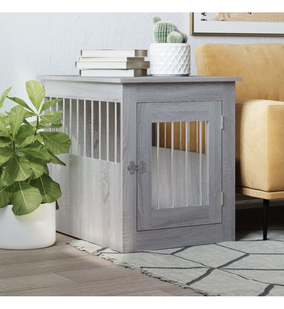 Meuble de cage pour chiens sonoma gris 55x75x65 cm