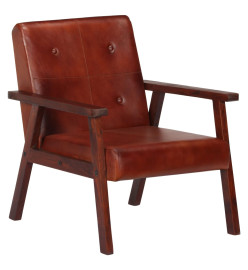 Fauteuil Marron Cuir véritable