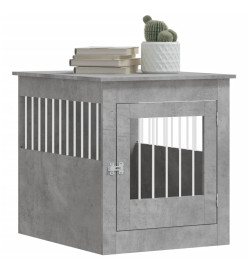 Meuble de cage pour chiens gris béton 64,5x80x71 cm