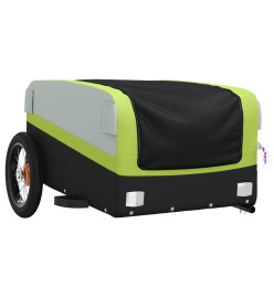 Remorque pour vélo noir et vert 30 kg fer