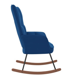 Chaise à bascule Bleu Velours