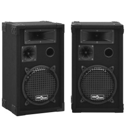 Haut-parleurs scène Hifi passifs professionnels 2 pcs 800W Noir