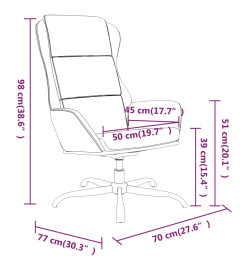 Chaise de relaxation avec repose-pied Taupe Tissu microfibre