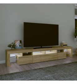 Meuble TV avec lumières LED Chêne sonoma 230x36,5x40 cm