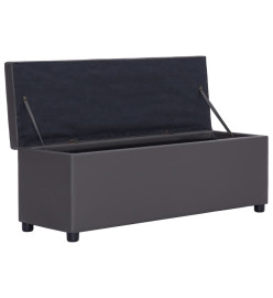 Banc avec compartiment de rangement 116 cm Gris Similicuir